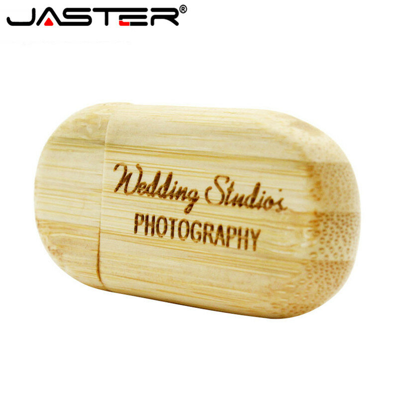 JASTER in legno 4-64GB Usb 2.0 Memory Pen Drive Logo personalizzato inciso regalo aziendale/regalo fotografico di nozze (oltre 5 pezzi Logo gratuito)