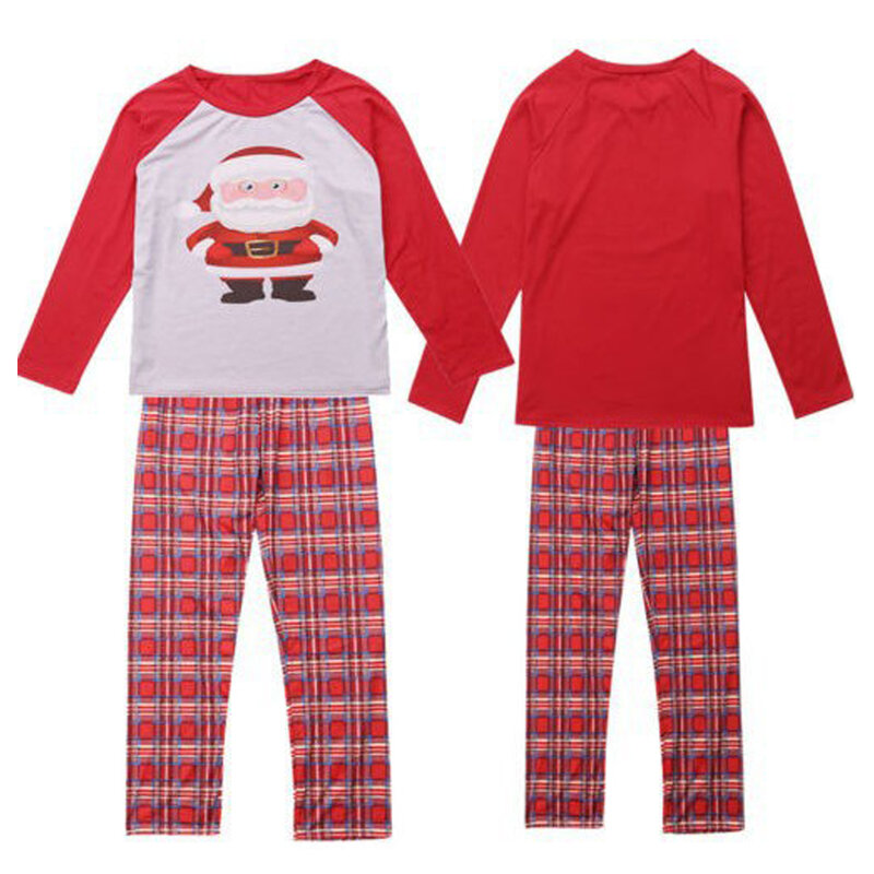 WENYUJH 가족 크리스마스 잠옷 세트 가족 일치하는 크리스마스 파티 의류 성인 어린이 잠옷 세트 코튼 베이비 Romper 잠옷