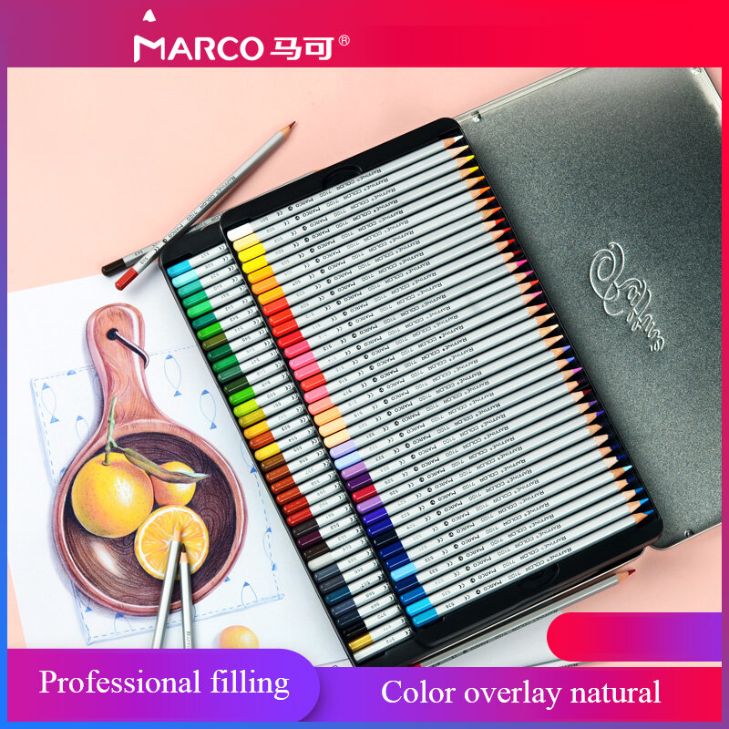 Marco 7100 24/36/48/72 Colori Artista lapis de cor Set Colorato di Cancelleria Matite Scrittura pittura Matite di Colore per il Disegno