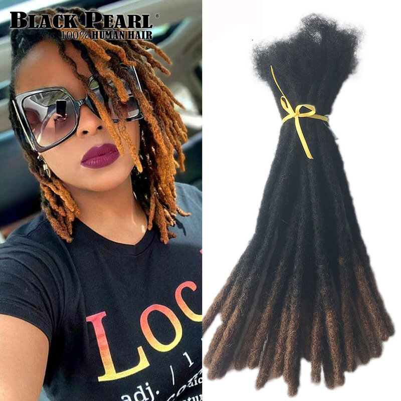 Black Pearl Tight Afro Kinky Bulk capelli umani 100% capelli umani per Dreadlocks Twist trecce estensioni dei capelli umani 20/60 strand/lot