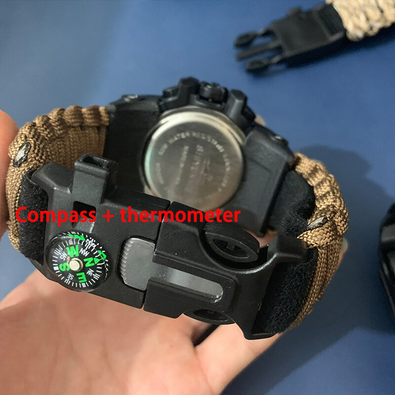 SHIYUNME-reloj deportivo militar para hombre, pulsera Digital LED con alarma de hora y brújula, resistente al agua, de cuarzo, masculino