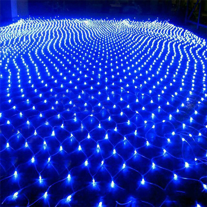1.5X1.5M 2X2M Đèn LED Lưới Đèn 8 Chế Độ Giáng Sinh Màn Dây Đèn Trang Trí Cổ Tích vòng Hoa Ánh Sáng Cho Xmas Cây Ngày Lễ Cưới