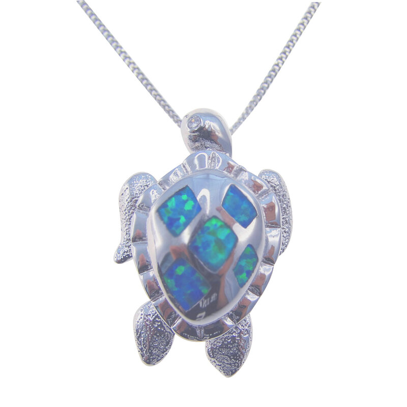 Bonito de tartaruga azul fogo opala milleniun para o presente