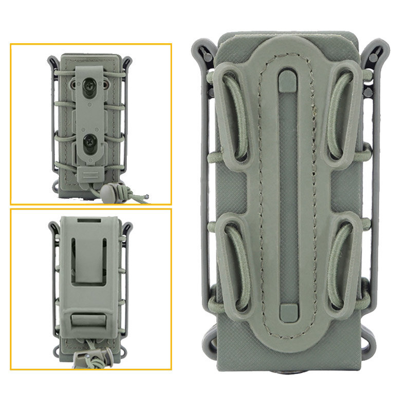 Verstelbare Soft Shell Magazijn Zakjes 9Mm Tactical Molle Magazijn Pouch Militaire Riem Clip Plastic Zakje