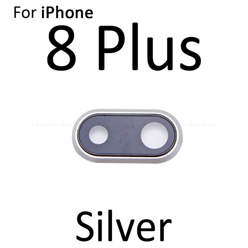 Penutup Cincin Lensa Kaca Kamera Belakang Baru untuk iPhone X 7 8 Plus dengan Bagian Pengganti Dudukan Bingkai