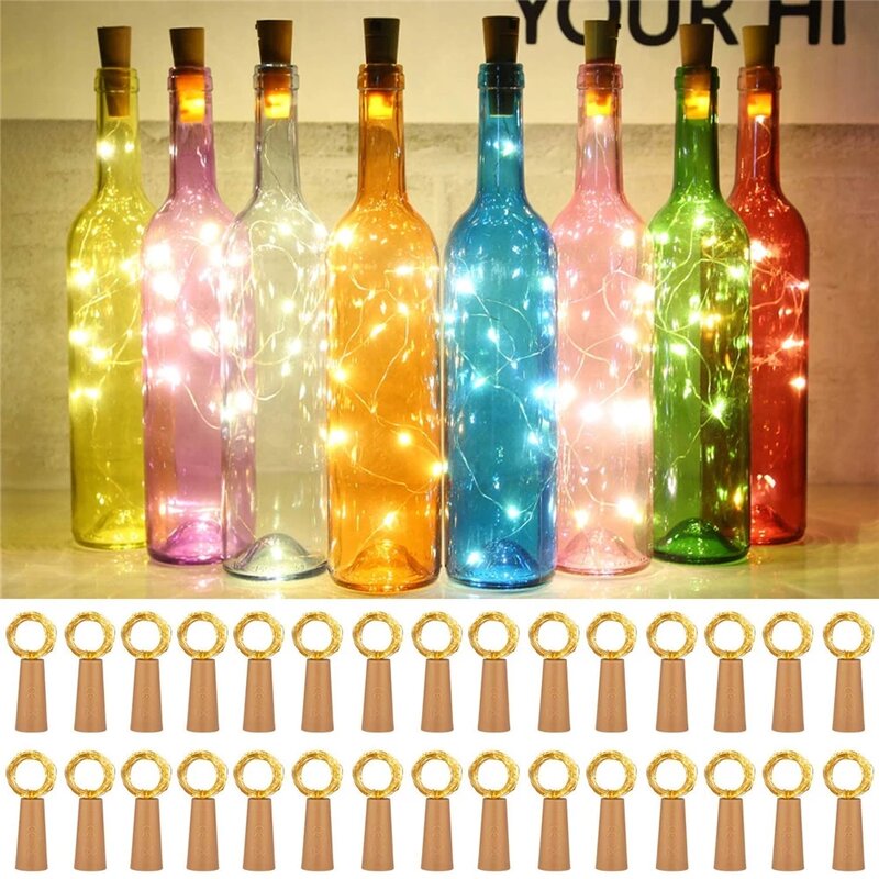 Batterie Betrieben LED Fee String Lichter Wein Flasche Lichter mit Kork 30 Pack 20 LED für DIY Party Decor Weihnachten hochzeit