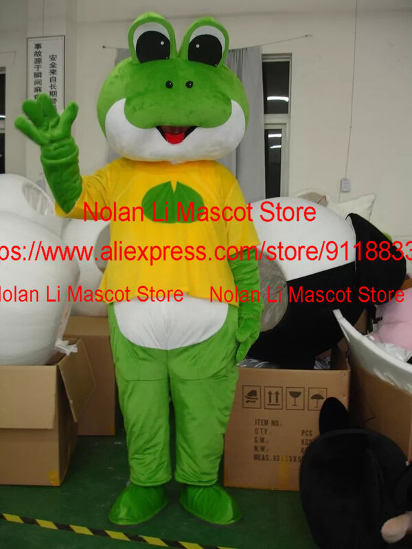Hot Sale Frog Mascot Costume Cartoon Character Cosplay Fancy Dress Birthday Party Funny Clothes Christmas Gift 1186