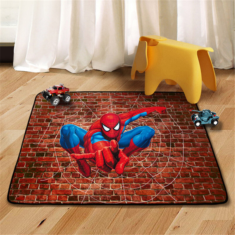 Disney-alfombra de juego de Spiderman para bebé, alfombra nórdica de 80x160cm para habitación de niños, manta para sala de estar y dormitorio