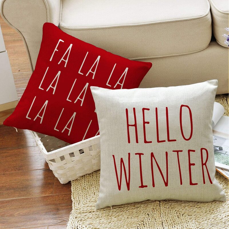 Funda de almohada navideña, cubierta de cojín de 45x45cm, decoración del hogar, sofá de vacaciones
