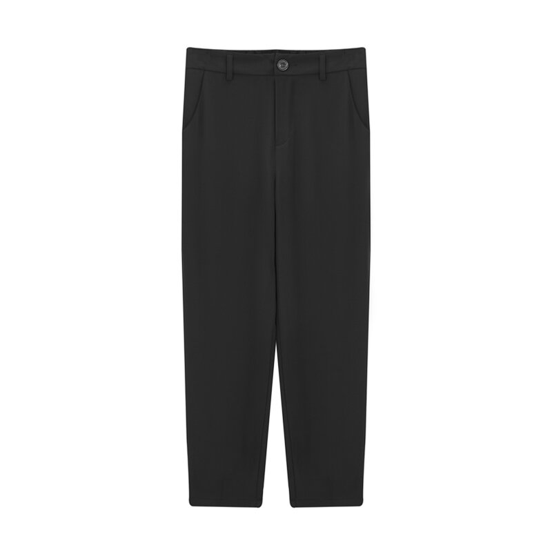 Pantalones holgados de cintura alta para mujer, pantalones morados negros de nueve puntos, de estilo informal, Harajuku, 651C, para verano, 2020