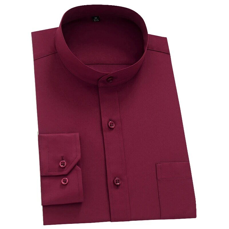 Datydaisy-남성 셔츠, 패션 긴팔 스탠드 칼라 슬림핏 드레스 셔츠, 남성 camiseta masculina DS246, 2020 신착품