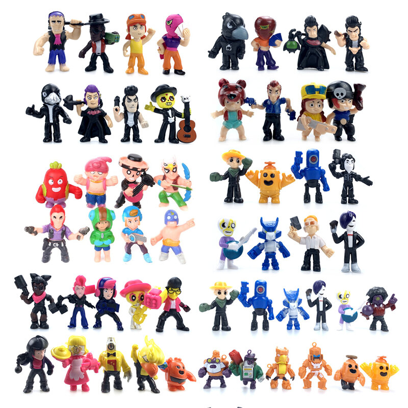 18pcs Brawl Stars Game Action Figure Toys Hero Poco Shelly Nita Colt Jessie Brock Collectiable Block Model Toy For Kids Gifts Action Toy Figures - jessie brawl stars backpack
