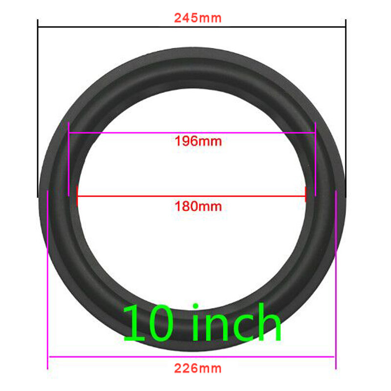 GHXAMP Rubber Surround 3 inch 5 inch 6.5 inch 8 inch 10INCH Speaker Suspension Woofer full range replace Diy 2PCS