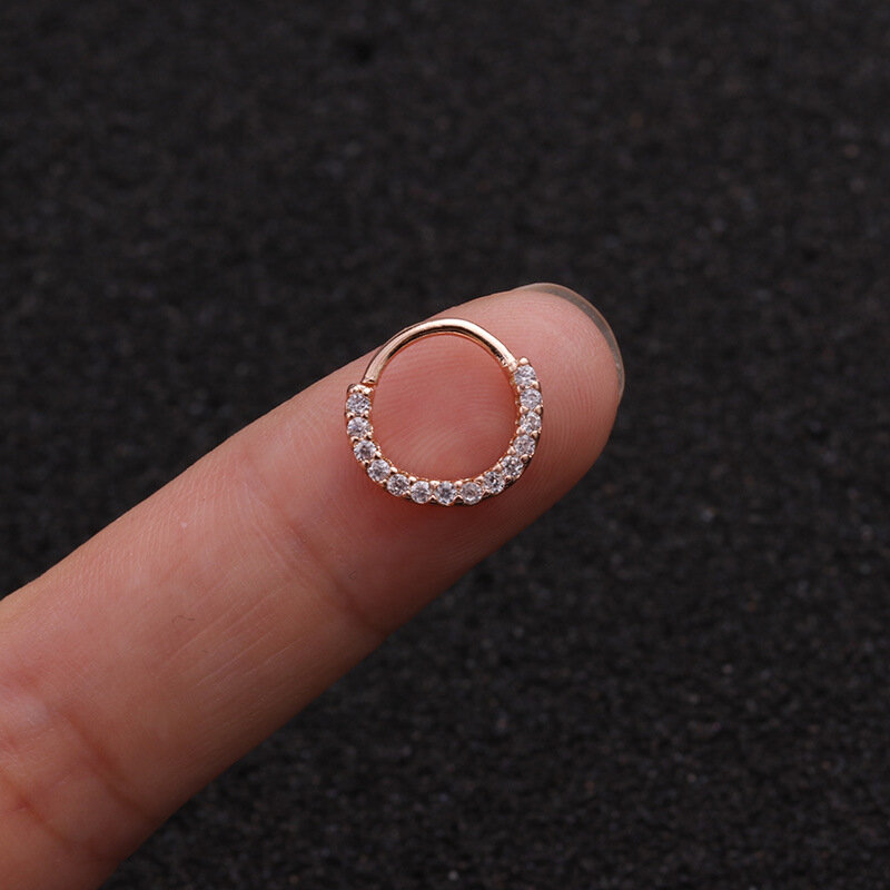 Nose Piercing Body Jewelry Cz Nose Hoop Nostril Nose Ring Tiny Flower Helix Cartilage Tragus Ring
