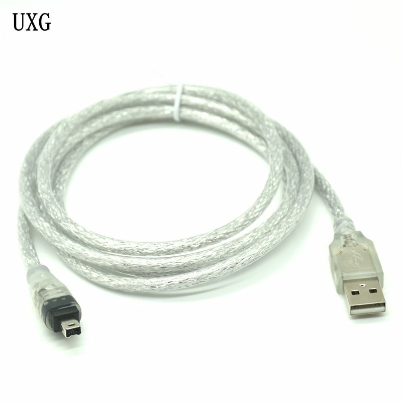4FT 120cm USB Pria untuk Firewire IEEE 1394 4 Pin Pria iLink Adaptor Kabel firewire 1394 Kabel untuk SONY DCR-TRV75E DV kamera kabel