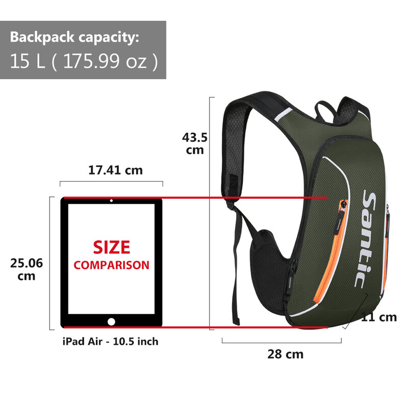 Santic-outdoor viajante ciclismo mochila, saco de bicicleta, equipamentos esportivos, grande capacidade, leve, novo, 21