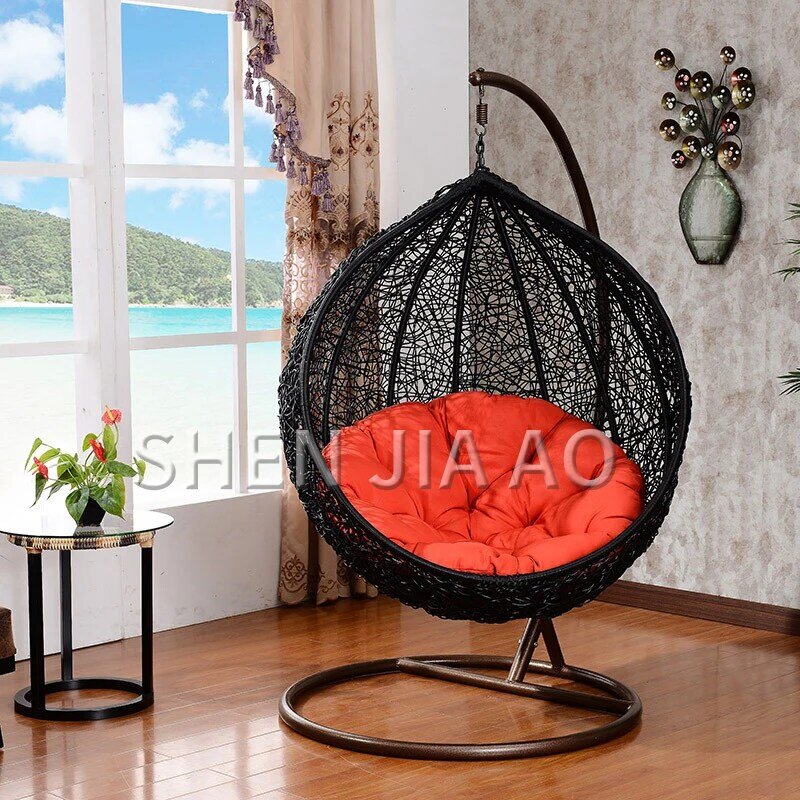 1PC Leisure Hanging Baskets Rattan Hanging Chairs Adult Balcony Rocking Swing Chair Outdoor Garden Wicker Single Hanging Chair