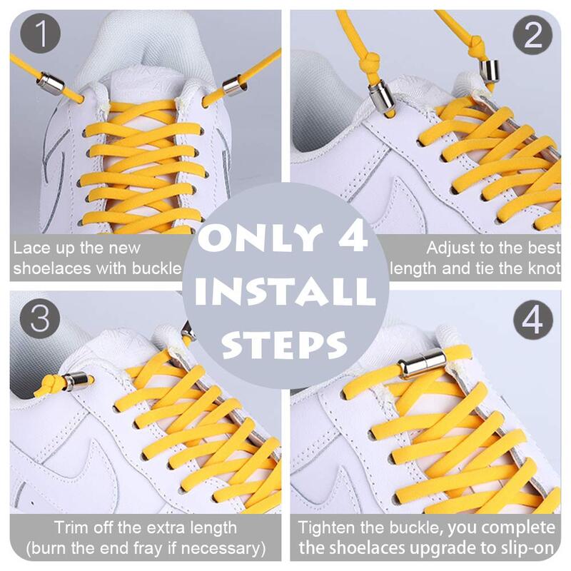 2021 elastyczne sznurówki których nie trzeba wiązać sznurowadła dla dzieci i trampki dla dorosłych sznurowadło szybki leniwy metalowy zamek sznurowadła sznurki do butów