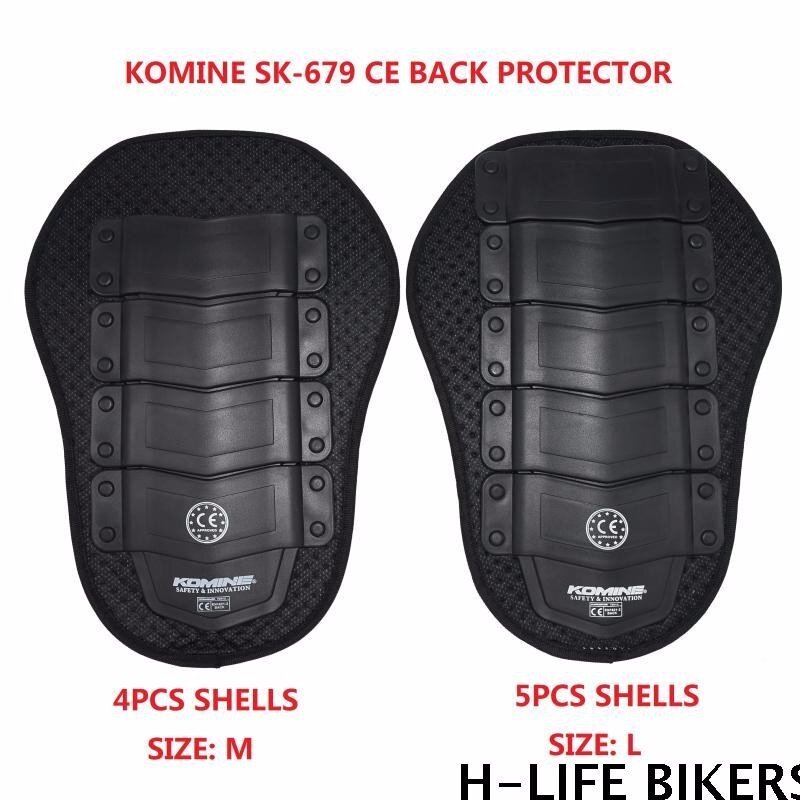 Komine SK-679 CE Volta Protetor motociclismo terno puncture-proof jaqueta Komine volta proteção shell embutido suporte para as costas