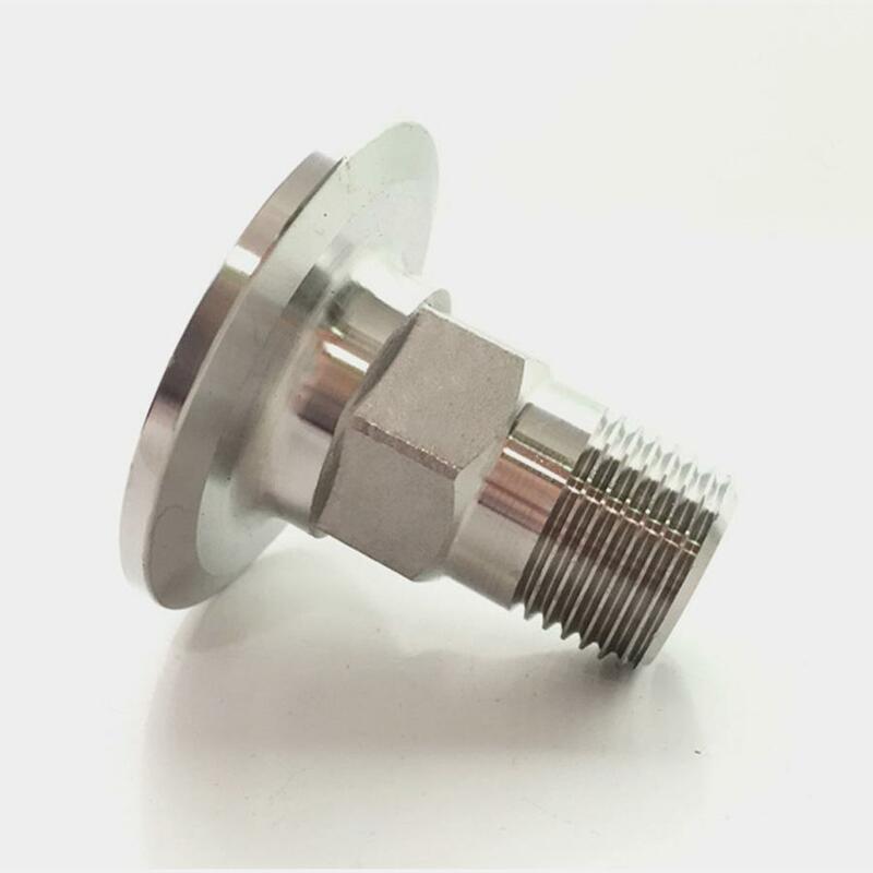 3/4" BSPT Male x 1.5" Tri Clamp Hex SUS 304 Stainless Steel Sanitary Coupler Fitting Homebrew Beer
