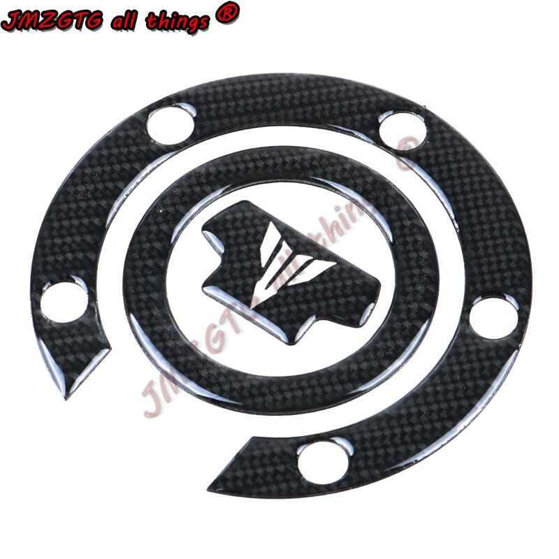 For YAMAHA MT07 MT09 R6 R1 FZ09 Motorcycle Fuel Cap Cover Decal Sticker 3D Carbon Look