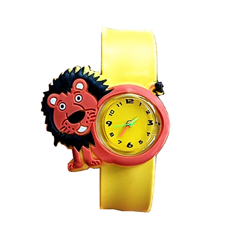 1 pz anatra pollo forma bambini orologi bambini orologio al quarzo da polso cinturino in Silicone simpatico cartone animato stile moda regalo di compleanno per bambini