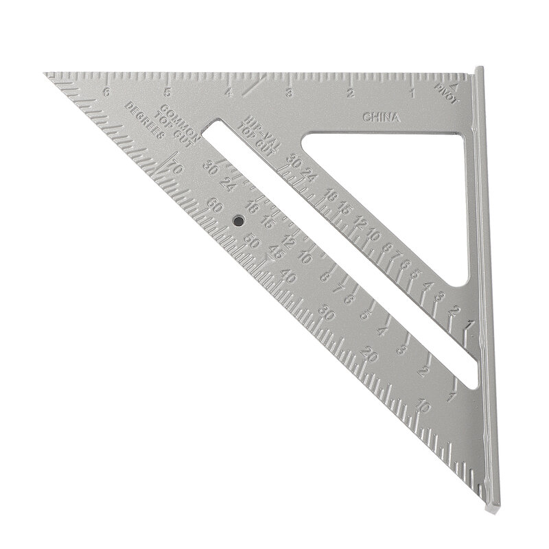 Strumento di disegno triangolo righello carpentiere velocità quadrata Layout quadrato strumento di misurazione strumento triangolo righello lega di alluminio 45 ° 90 °