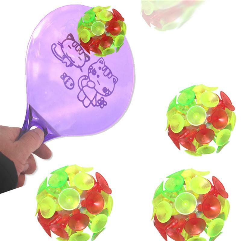 4 pezzi bambini multicolore ventosa palla Flash luminescenza giocattolo festa giocattolo per bambini