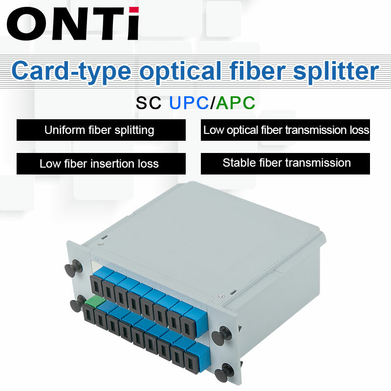 ONTi 5pcs SC APC PLC 1X16 splitter Fiber Optical Box FTTH PLC Splitter Box with SC 1X16 Planar Waveguide Type Optical Splitter
