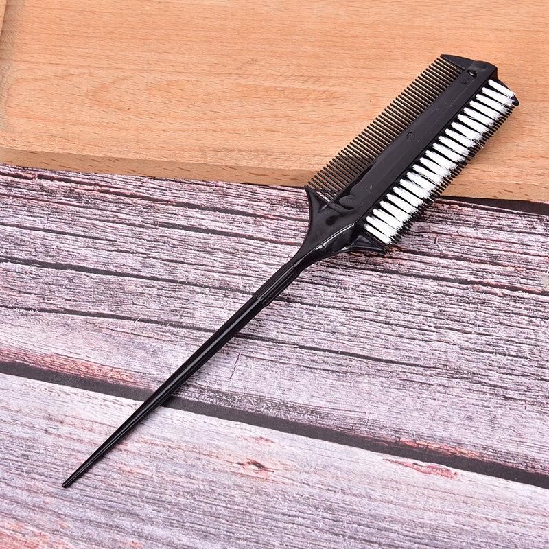 Professional Hairdressing Double Side Dye Comb With Nylon Hair Drying Brush Tinting Combs Hair Color Brush Hair Styling Tools