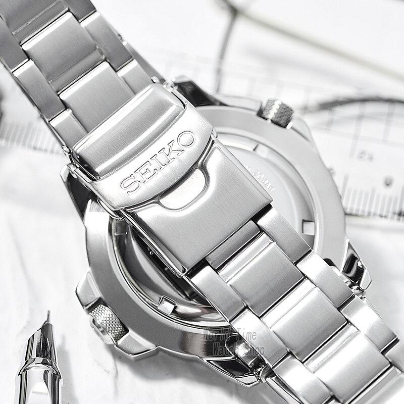 Seiko-Reloj Automático para hombre, cronógrafo de pulsera deportivo, resistente al agua, con fecha, masculino