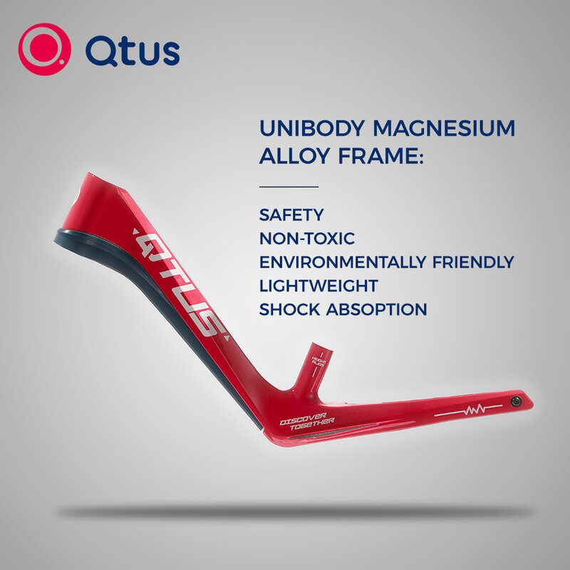 Qtus B1 Swift, Sport Loopfiets, Unibody Magnesium Legering, Niet Giftig, Milieuvriendelijk, veiligheid, Ultra Lichtgewicht