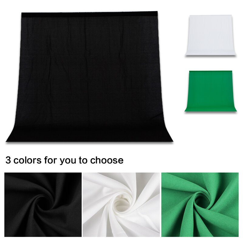Achtergrond Doek Zwart Wit Groene Kleur Katoen Textiel Mousseline Foto Achtergronden Studio Fotografie Screen Chromakey