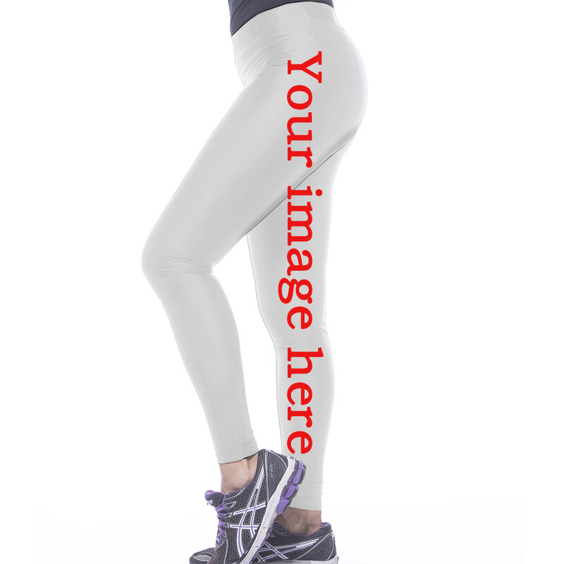 OGKB DIY dostosuj kobiety miękkie Legging osobowość 3D legginsy z nadrukami elastyczna Fitness wąski krój zabawne spodnie DropShipping
