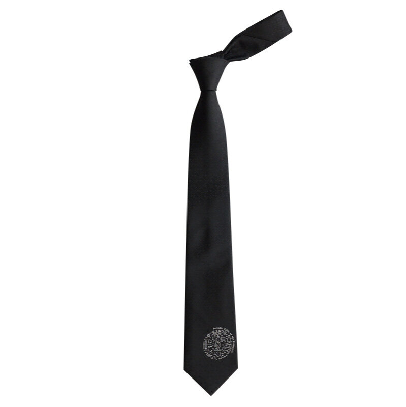 Corbata bordada en negro para hombre y mujer, corbata creativa con tabla periódica de químicos, arte y letras geniales, regalos para parejas, estudiantes, nueva