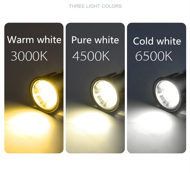 Ampoule LED à Intensité Variable, GU10/GU5.3/inda/MR16 COB 9W 12W 15W Lampe 85-265V 12V, Projecteur Blanc Chaud/Blanc Froid/Blanc Pur, 10 Pièces