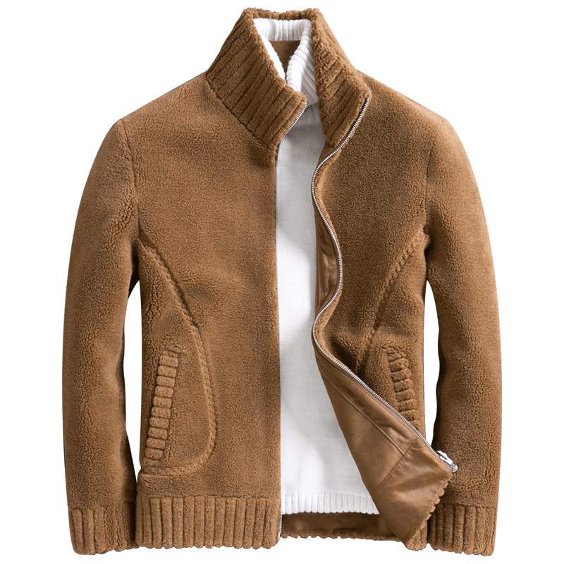 2022 Winter Men's New Short Stand Collar Jackets Male Double-sided Wear Warm Outwear Men Genuine Lamb Fur Thick Coats O768