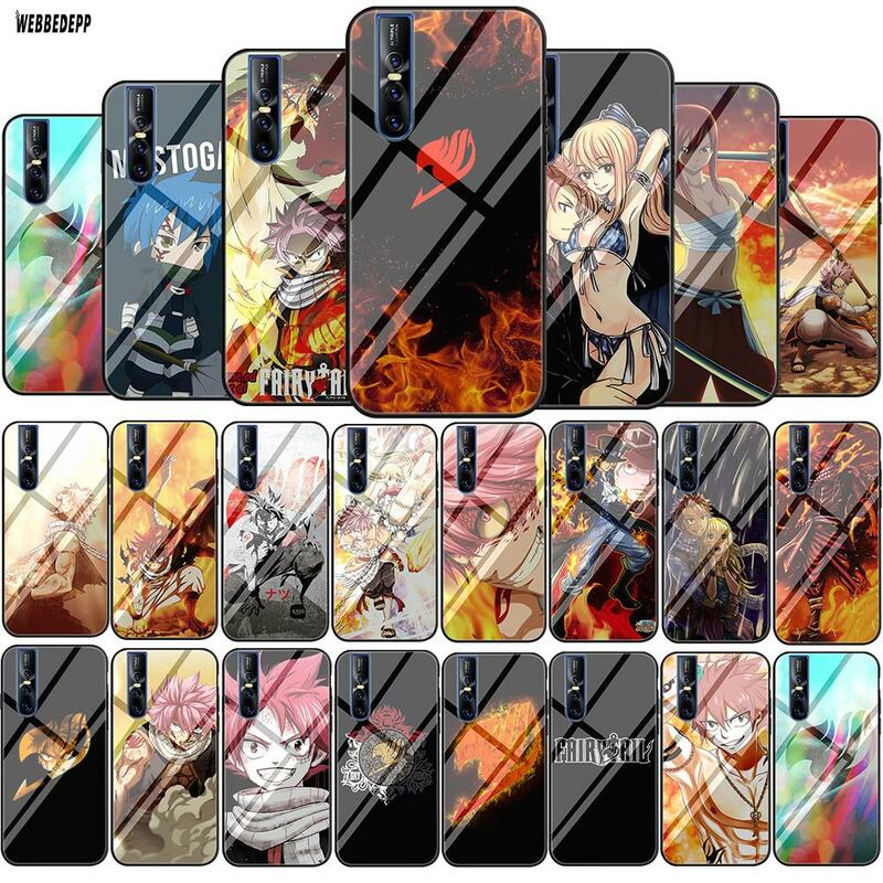 Anime Manga Fairy Tail Tempered Glass Soft Case for Vivo V9 V15 Y15 Y17 Y85 Y89 Y91 Y91C Y93 Y95 TPU Cover