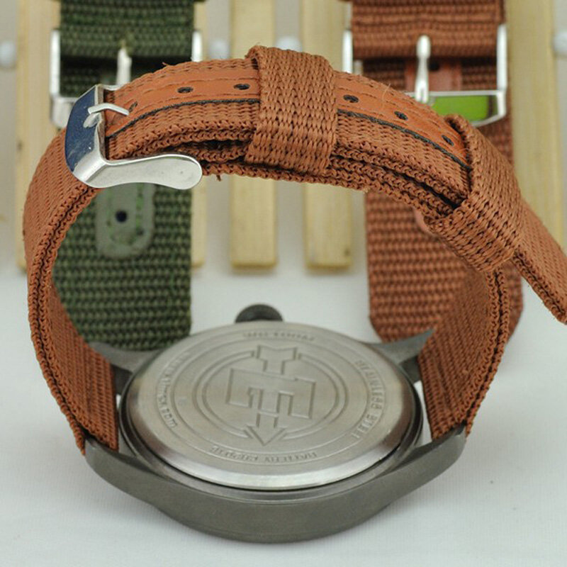 Correa de reloj de nailon Universal para deportes al aire libre, repuesto de lona impermeable, 18mm, 20mm, 22mm, 24mm