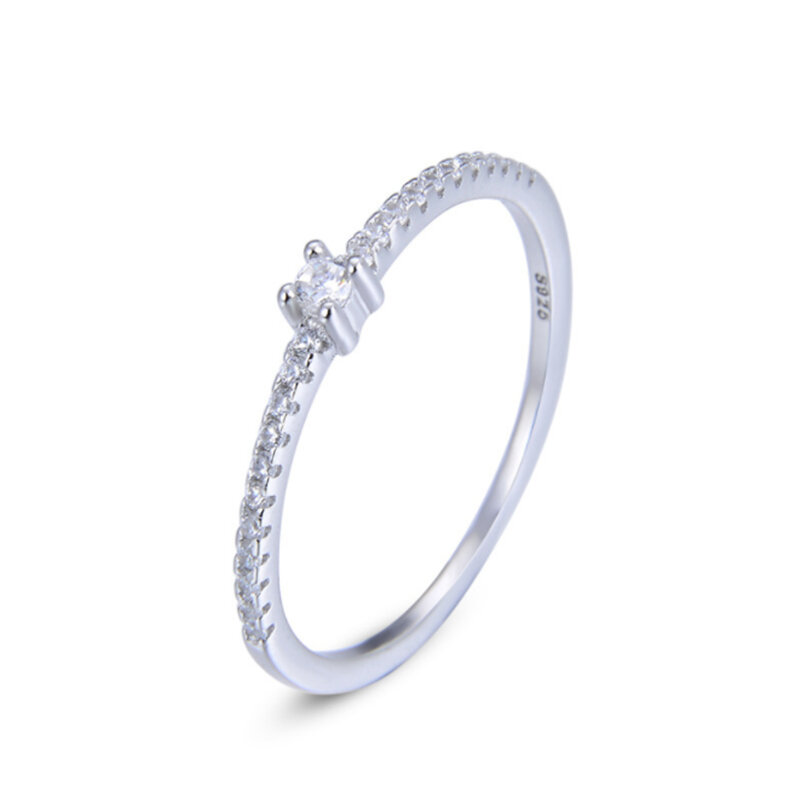 XINSOM 100% 925 anillos de plata esterlina Real para las mujeres púrpura blanco rosa CZ anillos de boda joyería de compromiso regalo de las muchachas 20FEBR10