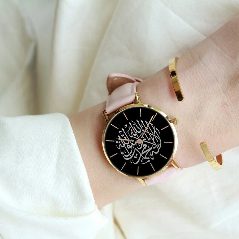 새로운 캐주얼 간단한 여성 아라비아 숫자 석영 손목 시계, 럭셔리 여성 시계