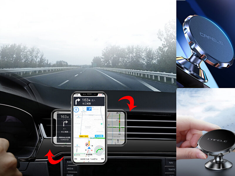 CAFELE Dudukan Ponsel Pintar Mobil Dudukan GPS Telepon Penyangga untuk Mobil Ponsel Dudukan Berdiri Kartu Fleksibel Film
