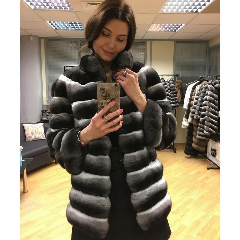 Fur Coat Vest Natural Rex Rabbit Fur Jacket Womens Winter Outwear Popular 3 Style Overcoat