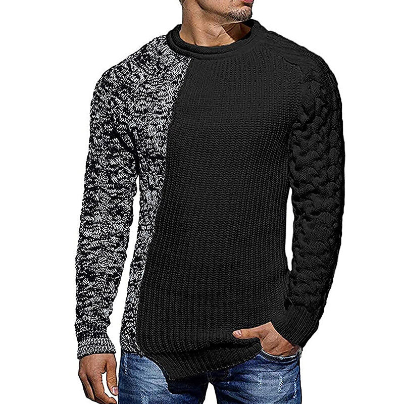 Мужские свитера, сезон осень-зима 2018, толстый теплый пуловер, мужской вязаный кашемировый шерстяной свитер, мужской плотный джемпер с высок...