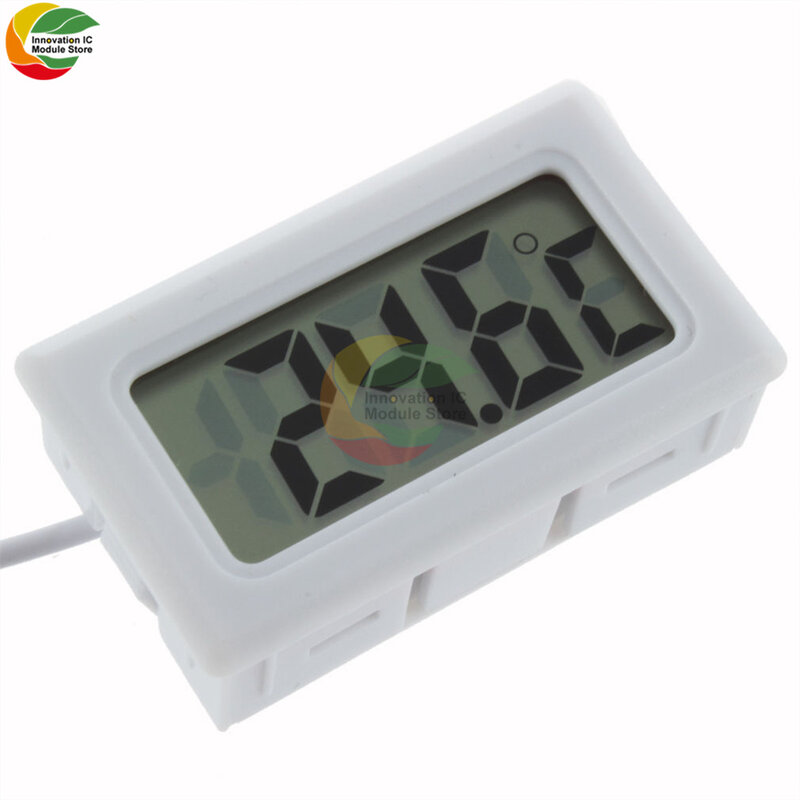 Sensor Pemeriksaan Kulkas Freezer Termometer Mini Digital LCD Termometer Termograf untuk Akuarium Kulkas Dapur Bar Penggunaan Mobil