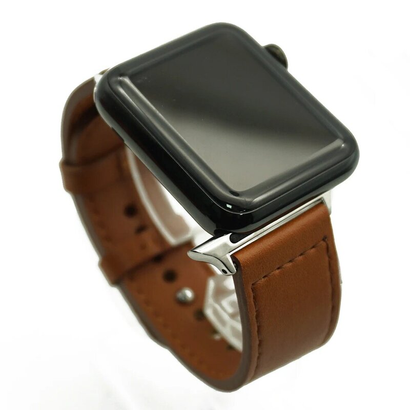 Ремешок для Apple Watch 44 мм 40 мм iwatch 42 мм 38 мм браслет из натуральной кожи ремешок для Apple Watch 5/4/3/2/1