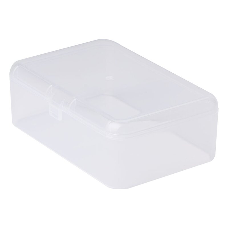 Retangular plástico transparente transparente caixa de armazenamento coleção recipiente organizador