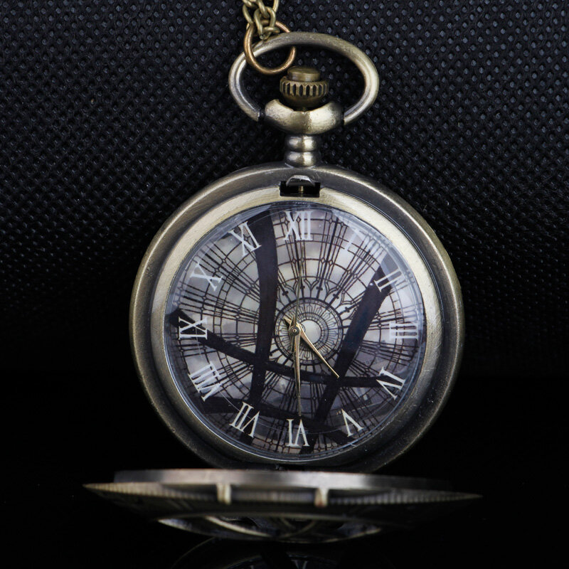 Orologio da tasca al quarzo classico a forma di occhio Hunter Dragon Eyes Wolf collana pendente a catena regali per orologi da tasca da donna da uomo