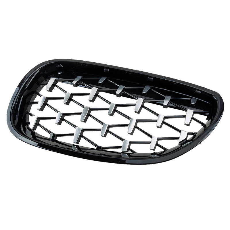 51137027061 1 Paar Voorste Glossy Black Diamond Nier Grille Grill Fit Voor Bmw E60 E61 528i 535i 550i M5 2003 2004 2005 2006-2010