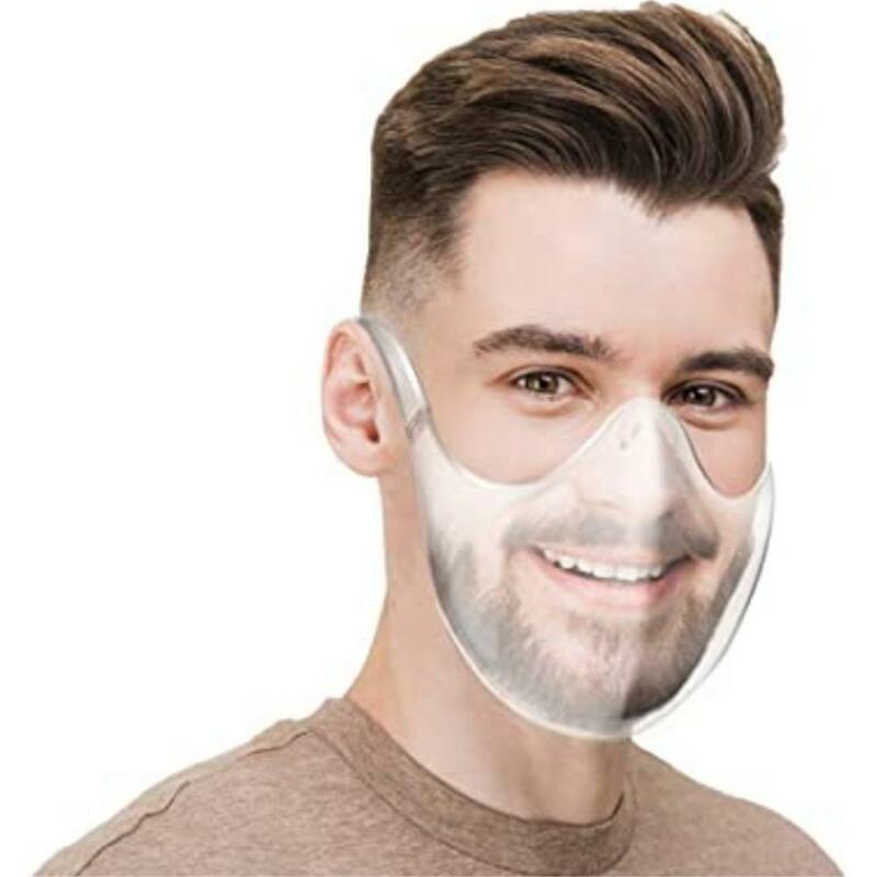 Facemask Face Shield Combine Plastic Motorcycle Face Mask Transparent Visible Lip Language Mask Mascarillas Lavables 1/2/3/5PCS